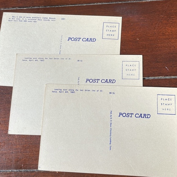 Vintage Linen Postcards of Shiloh National Park - Picture 8 of 8